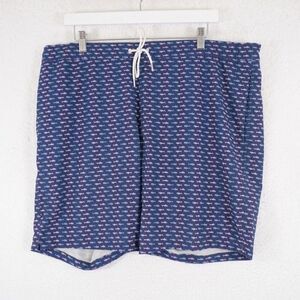 Bonobos Shark Fish‎ Blue Lined Swim Trunks Large 38/9 Mid Rise